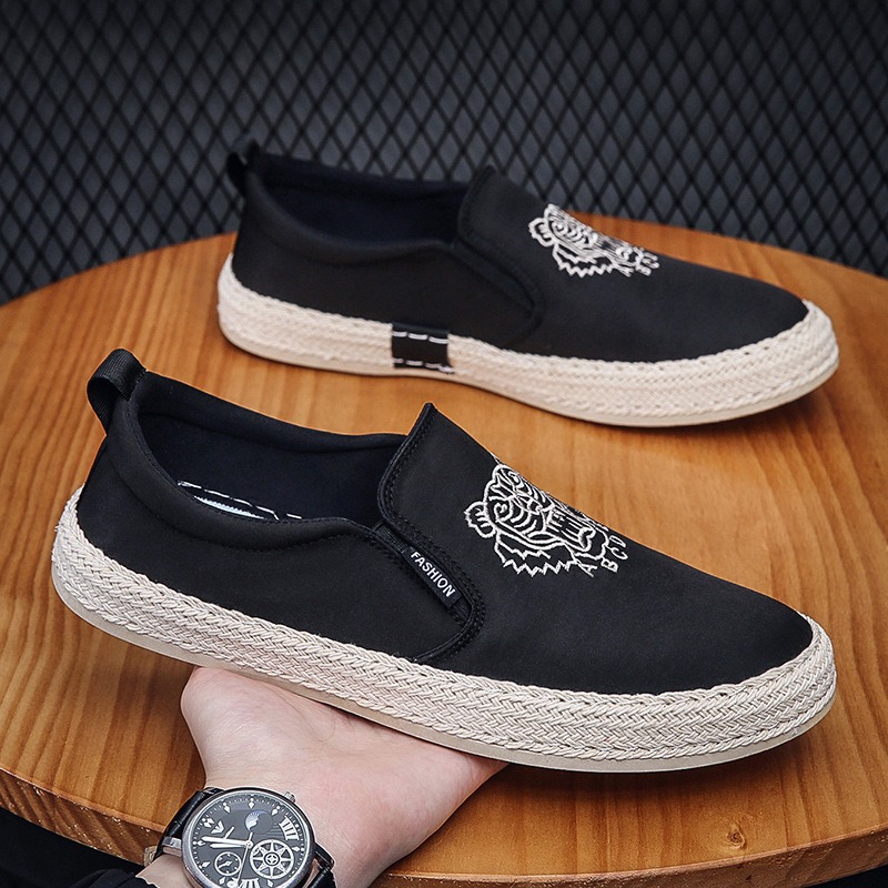 black Breathable shoes for man - Espadrille Slip On review and price