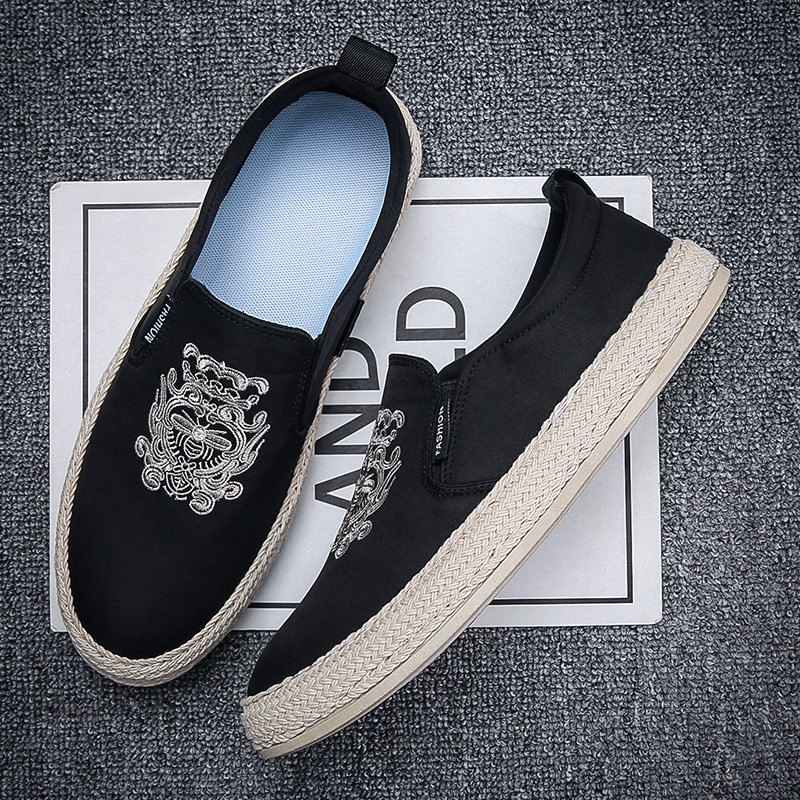 black Breathable shoes for man - Espadrille Slip On review and price