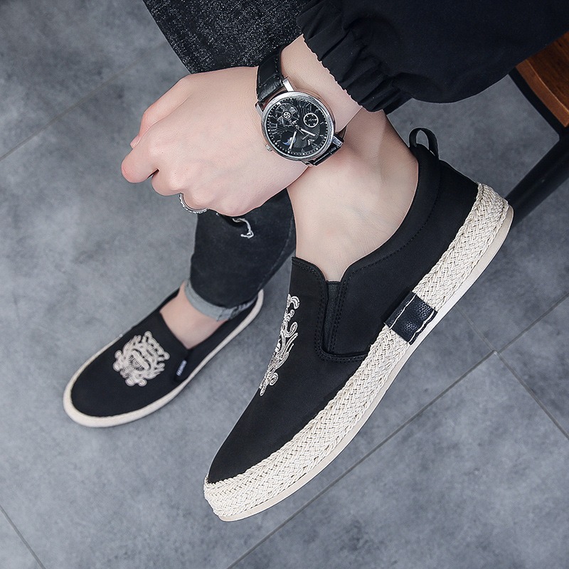 black Breathable shoes for man - Espadrille Slip On review and price