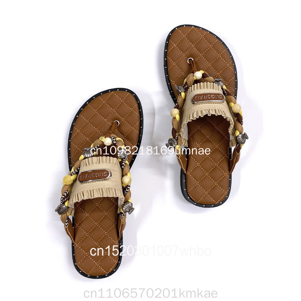 New Retro Woven Women's Slippe - Flip Flop Leather Men review and price