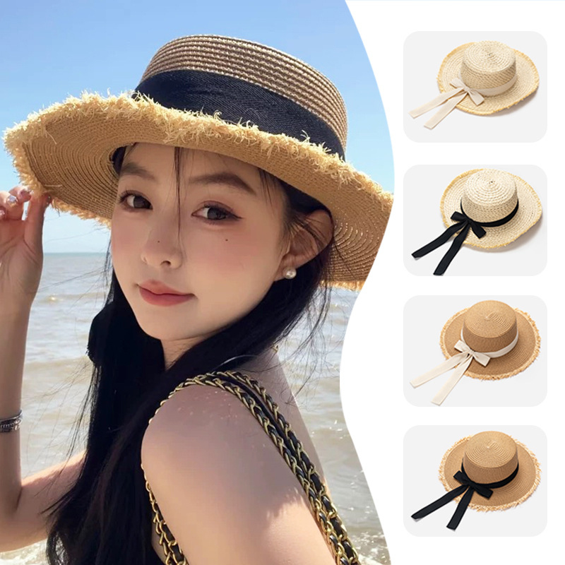 Women Straw Sun Hat Bowknot Su - Packable Hat Nylon review and price