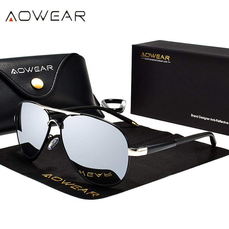 AOWEAR Men's Aviation Sunglass - Sunglasses Aviator Polarized review and price