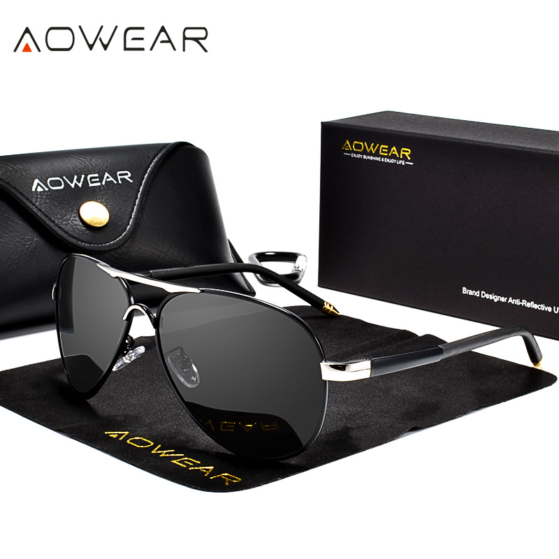 AOWEAR Men's Aviation Sunglass - Sunglasses Aviator Polarized review and price