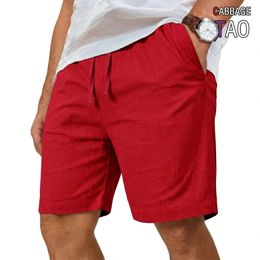 Oversized Cotton Linen Shorts  - Short Linen Drawstring review and price