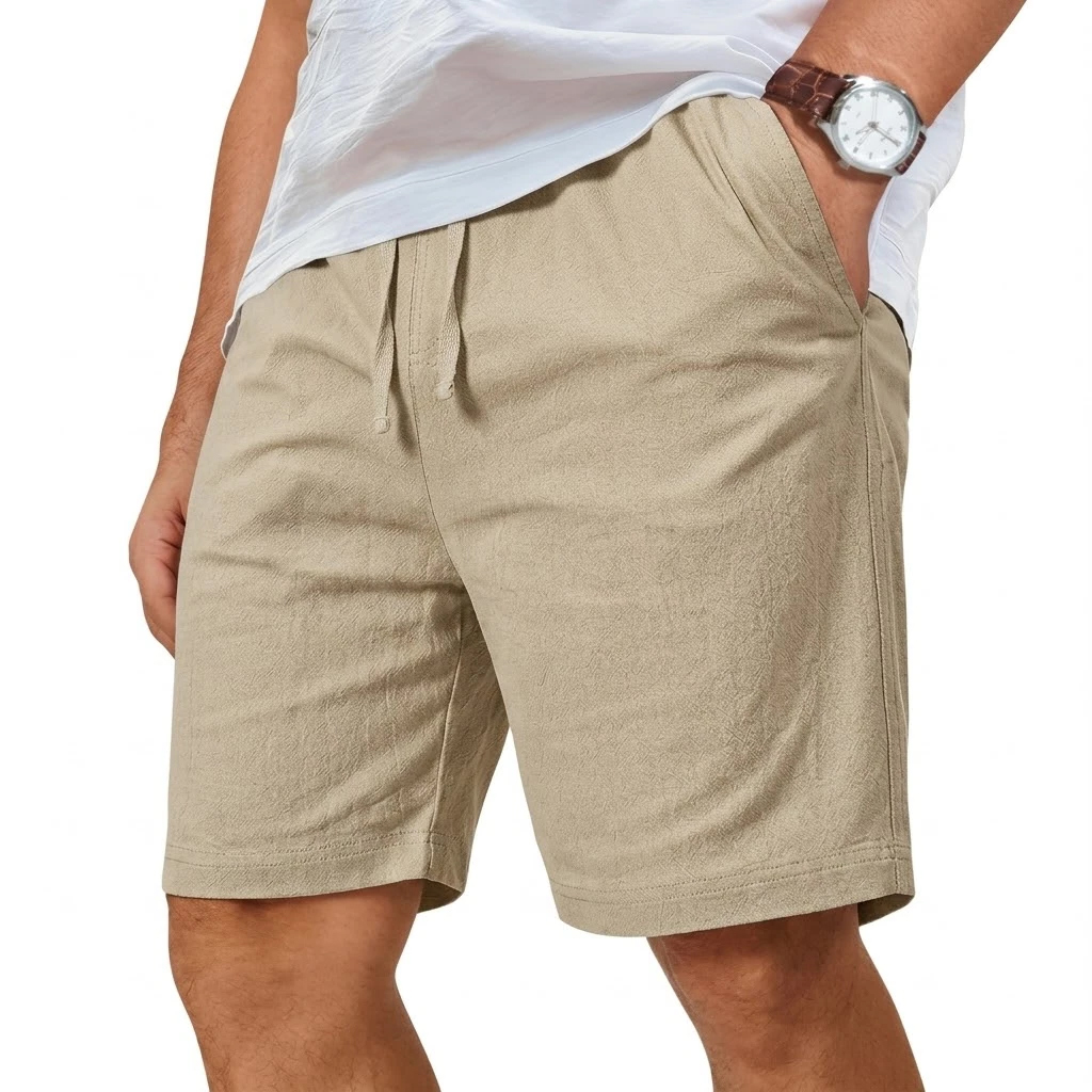 Oversized Cotton Linen Shorts  - Short Linen Drawstring review and price