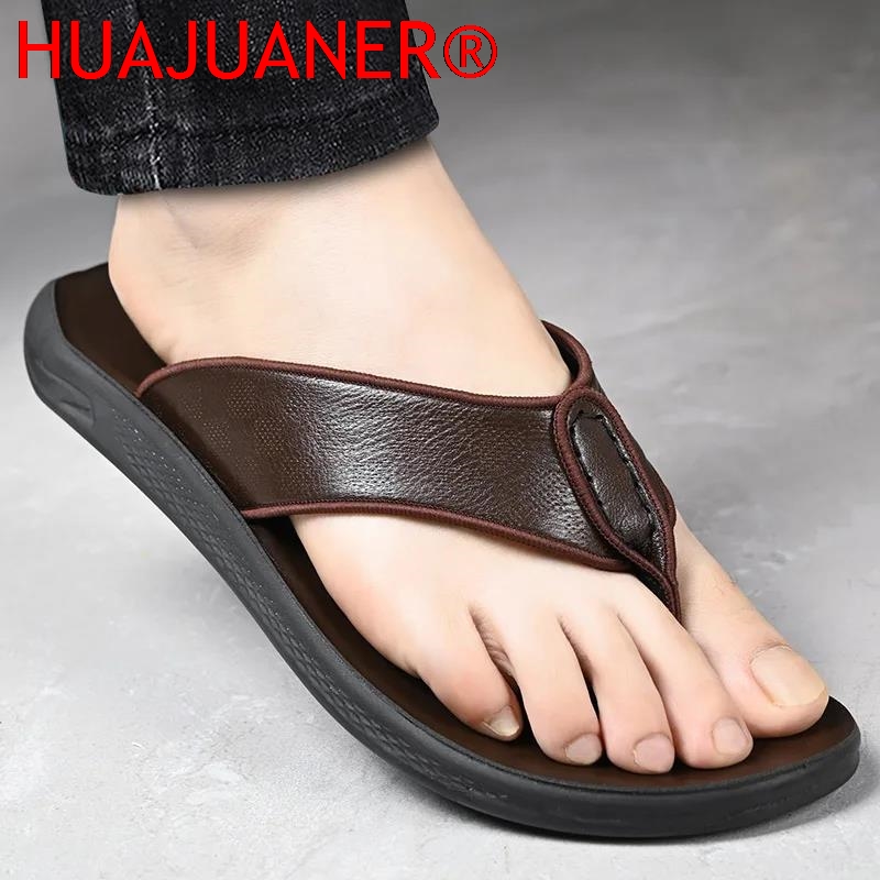 Casual Outdoor Men's Sandals S - Flip Flop Leather Men review and price