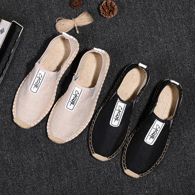 Linen Male Casual Shoes Loafer - Espadrille Slip On review and price