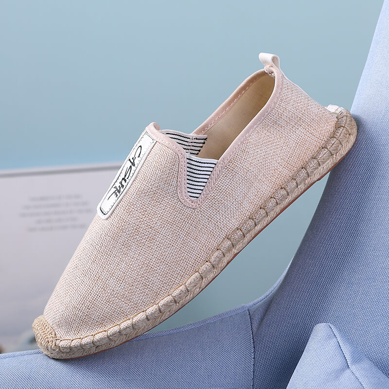 Linen Male Casual Shoes Loafer - Espadrille Slip On review and price