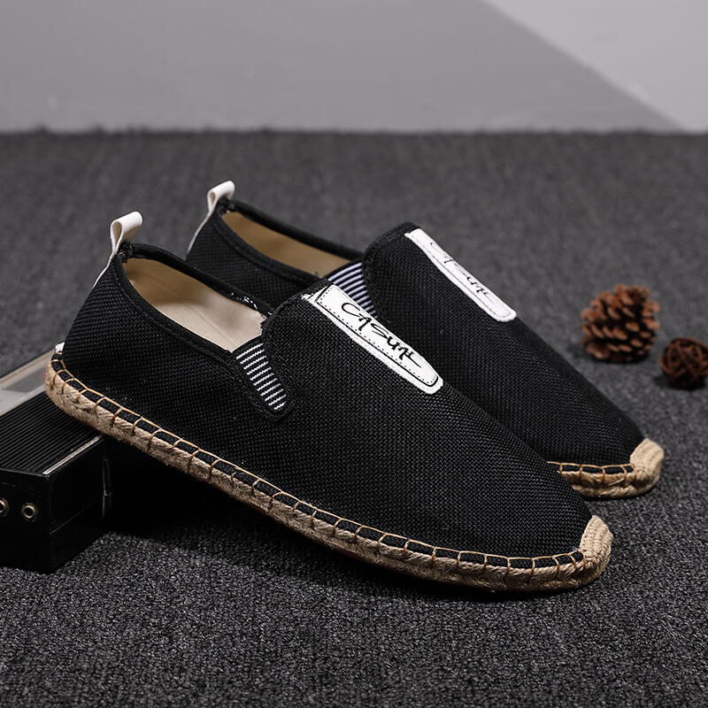 Linen Male Casual Shoes Loafer - Espadrille Slip On review and price